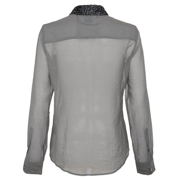 Maison Scotch Fancy Shirt Beaded Collar - Picture 3 of 11